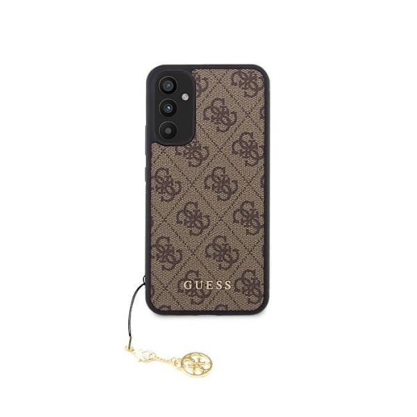 Coque för Samsung Galaxy A34 5G 4G Charm med Guess Hänge Brun Svart