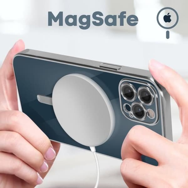 Coque - Apple - iPhone 12 Pro - Silikoni - Hopea - MagSafe Pengar