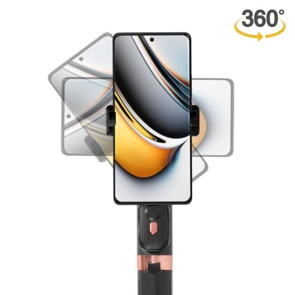 Perche til Selfie - Uspecificeret - Sort - Indbygget Bluetooth fjernbetjening - 80 cm - 360° roterbar