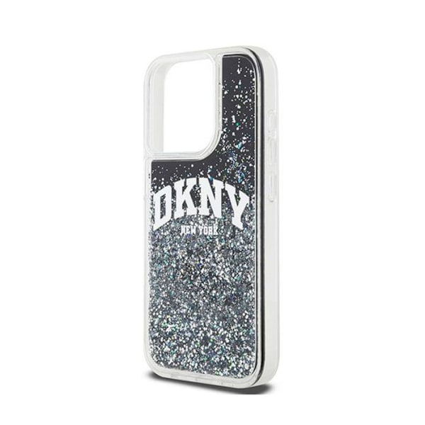 DKNY Liquid Glitter Big Logo - kotelo iPhone 13 Prolle (musta)