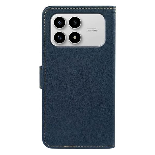Pungetui til Xiaomi Poco F8 Pro Litchi tekstur Anti-RFID Blå Blå