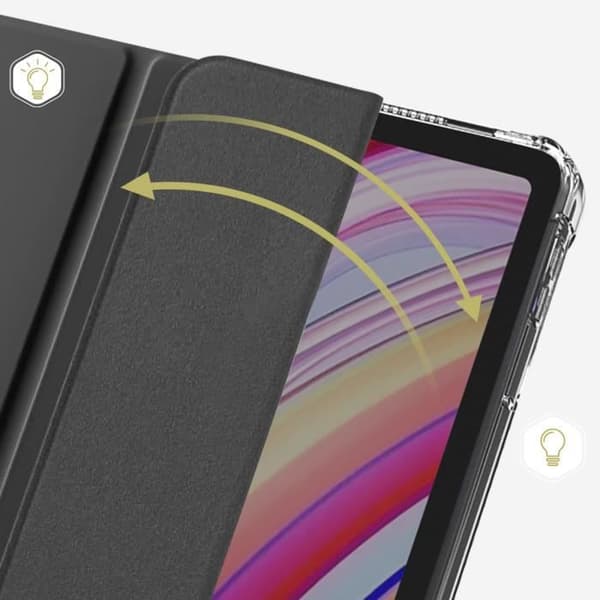 Tablet Case - Xiaomi - Redmi Pad Pro - Black - Trifold Stand - Automatic Sleep Function Svart