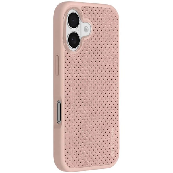 Coque MagSafe för iPhone 16 Simili Läder Perforerad Stötabsorberande 3m Incase Svart Svart