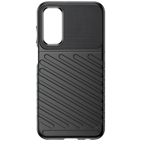 Pehmeä kuori - AVIZAR - Samsung Galaxy A15 - Raidoitettu suunnittelu - Liukumaton - Iskunsuojaus Svart