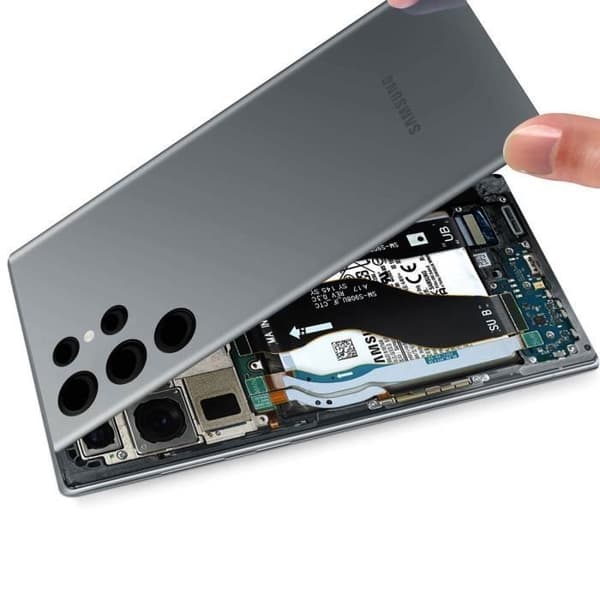 Akku - SAMSUNG - Galaxy S22 Ultra - Harmaa - Helppo asennus Grå