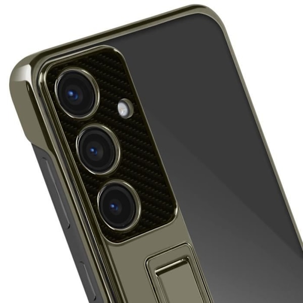 Fodral till Samsung S24 - AVIZAR - Hard Back Soft Contour - Grön - Kolfibereffekt Grön