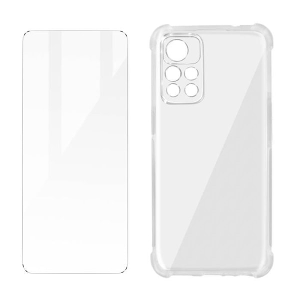 Skyddspaket - AVIZAR - Xiaomi Poco M4 Pro 5G - Stötsäkert fodral - 9H härdat glas - 360° skydd Transparent