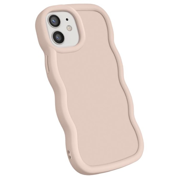 Skydd för iPhone 12 och 12 Pro Silikon Chockresistent serie Candy Beige Beige
