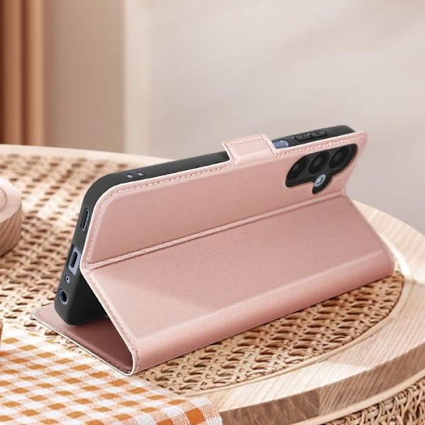 Fodral - AVIZAR - Samsung Galaxy A25 5G - Korthållare - Videostöd - Smal design Champagnerosa Rosa Champagne