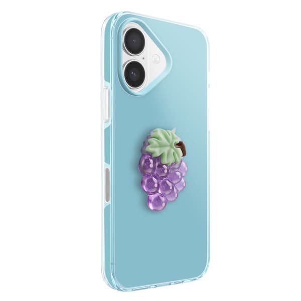 iPhone 16 Cover med 3D Relief Vindrue Mønster og Hævet Blå Kant Blå