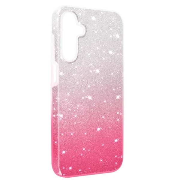 Fodral till Samsung Galaxy A15 5G Glitter Silikon Halvstyv Fin Vit / Rosa Rosa