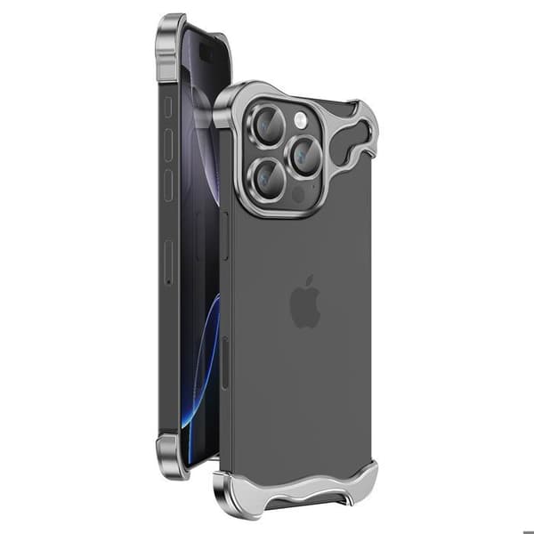 Designskydd för iPhone 16 Pro med härdat glas för kamera grå Grå