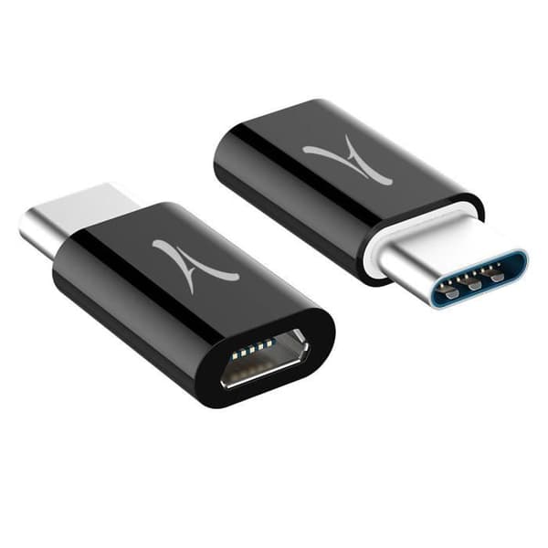 Micro USB - USB Type C - Akashi - Musta - Lataus - Synkronointi - Uusi