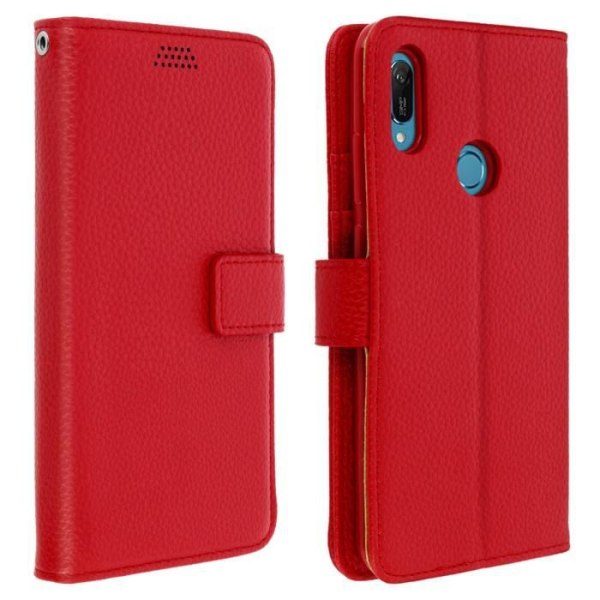 Huawei Y6 2019 Case Kortholder Video Support Rød