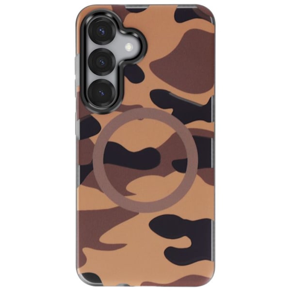 Coque MagSafe til Samsung Galaxy S25 F-Beskyttelse Forcell Camouflage Ørken Ökenkamouflage
