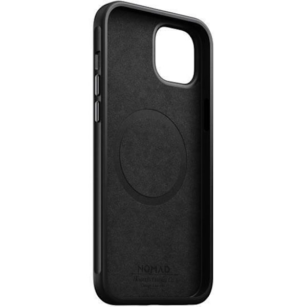 Horween Modern Læder Taske til iPhone 15 Plus - NOMAD - Brun - Stiv - Blank - Blandet kastanj