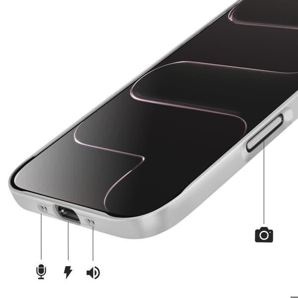 MagSafe-skal för iPhone Air Hårt med Glas Skydd Kamera Silver Grå
