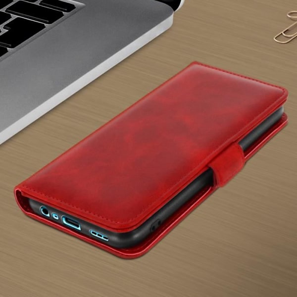 Fodral - AVIZAR - Oppo A9 2020 och A5 2020 - Folio Cover - Ekologiskt läder - Röd Röd