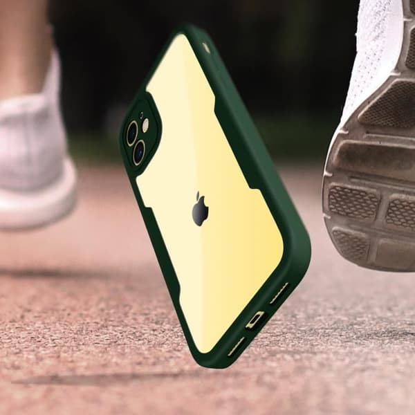 Helt cover - AVIZAR - iPhone 11 - Plexiglas bagside - Polymer front - Forstærkede hjørner Grön