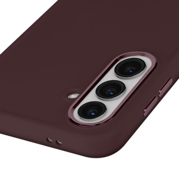 Etui til Samsung Galaxy S24 Rigid Camera Contour Metallic Burgundy - AVIZAR - Rød - Syntetisk - Blandet Röd