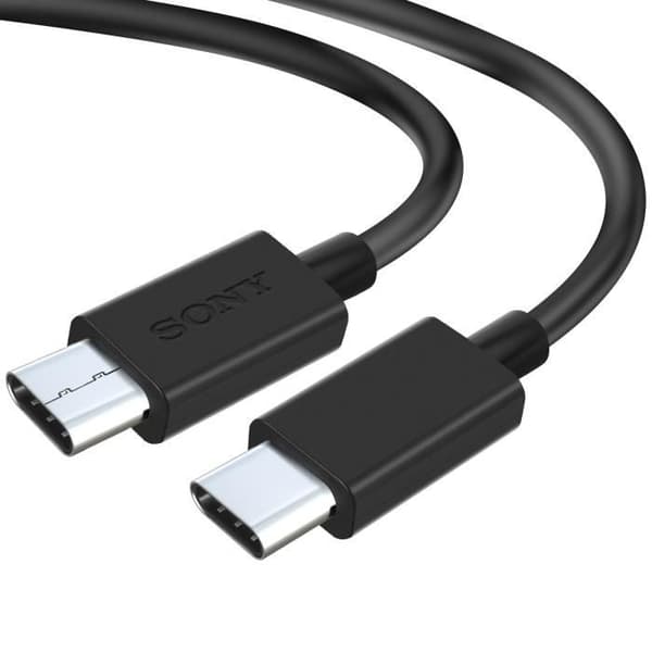 USB-C kabel - SONY - Hurtig opladning - Sort - 1 meter - Modstandsdygtig silikone