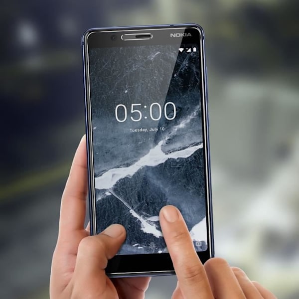 Suojakalvo - AVIZAR - Nokia 5.1 - Karkaistu lasi - 9H naarmuuntumaton - Erittäin ohut transparent
