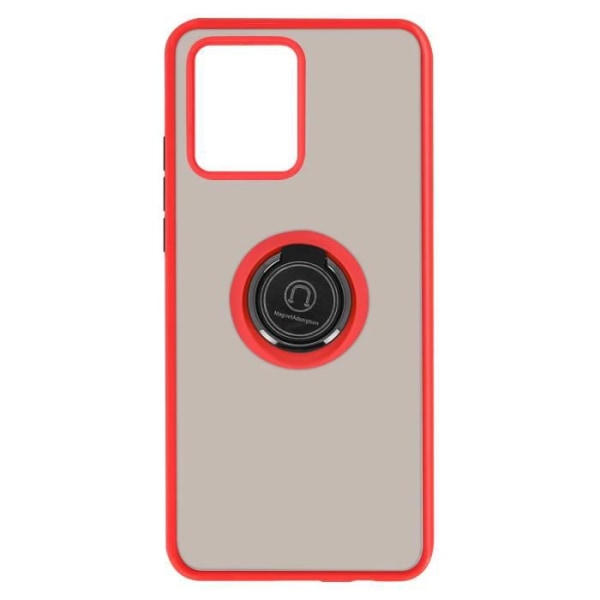 Realme 8 ja 8 Pro Bi-material Case Metal Ring Red Support