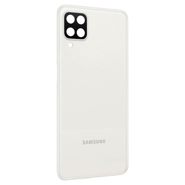 Cache Batteri - Samsung - Galaxy A12 - Original - Vit - Förenklad Installation Vit