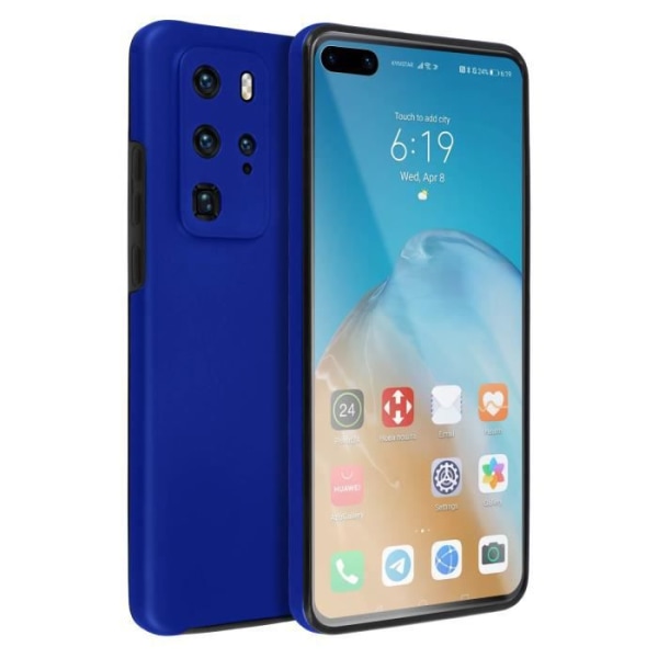 Huawei P40 Pro / P40 Pro Plus -kotelo, kova takaosa + pehmeä etuosa, sininen