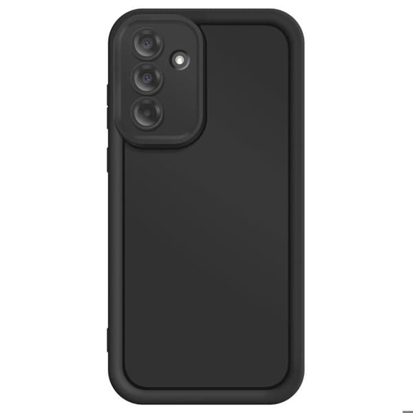 Silicone Soft Touch Cover til Galaxy A37 med Hævede Kanter Sort Svart