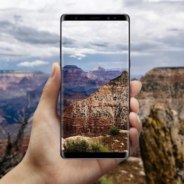 Takakamera - Samsung - Galaxy Note 8 - Vaihto - 100% yhteensopiva - Integroitu kaapeli Svart