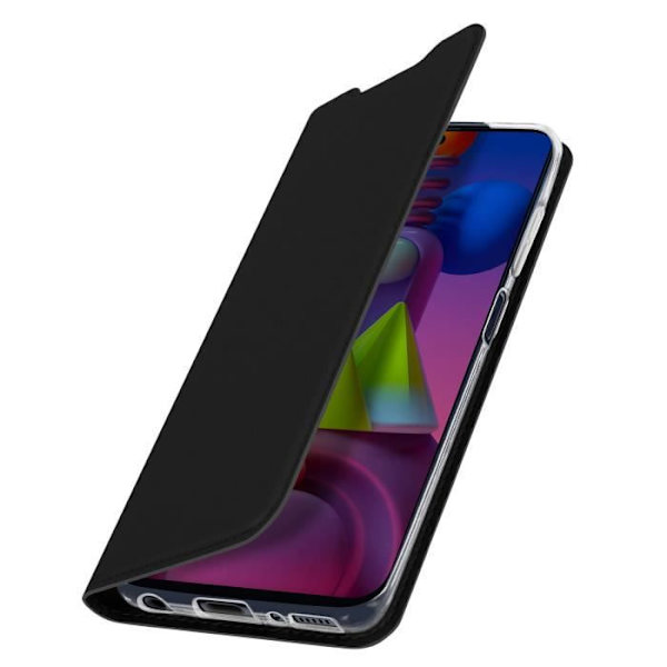 Fodral för Samsung M51 - DUX DUCIS - Kortfodral - Ekologiskt läder - Svart - Mjuk Svart