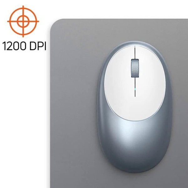 Bluetooth Mus Ergonomisk Design Genopladelig USB-C M1 Satechi Blå Blå