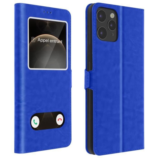 Skal Apple iPhone 12 / 12 Pro Integral Fodral Dubbelfönsterstöd Video blå Blå