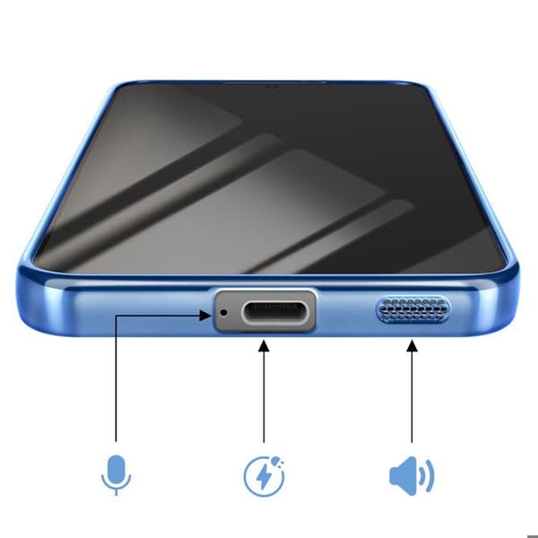 Silikonecover til Galaxy S26 Plus MagSafe Stødabsorberende med Blå Kromkant Blå