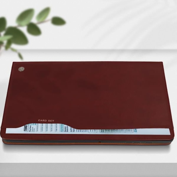 Taske til Samsung Tab S7 FE - AVIZAR - Opbevaringsdokumenter Kortholder Video Support - Burgundy Bordeaux