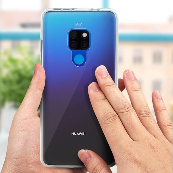 Coque - Huawei - Mate 20 - 360° beskyttelse - Ultra-tynd - Silikone og Polykarbonat Vit