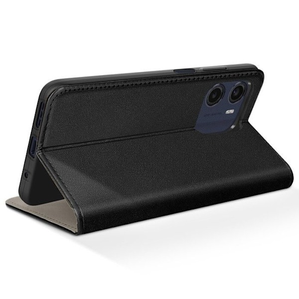 Etui til Motorola Moto E15 / G05 Kortholder med Magnetisk Lås Støtte Sort Svart