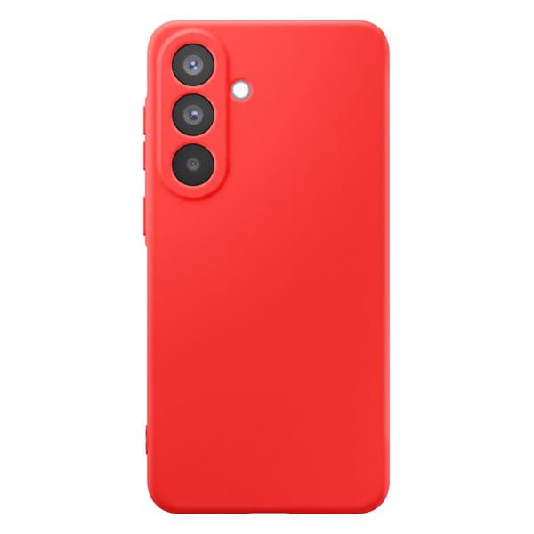 Silicone Soft-Touch-fodral för Galaxy A57 med röd mikrofiberfoder Röd
