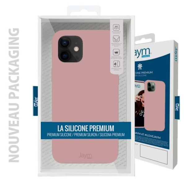 Fodral till Apple iPhone 13 Pro Premium Silikon Microfiber Jaym Rose Rosa