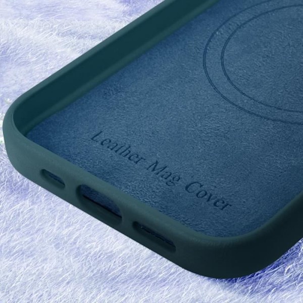 Coque - AVIZAR - iPhone 16 Pro Max - Vegansk læder - MagSafe - Optimal beskyttelse Blå