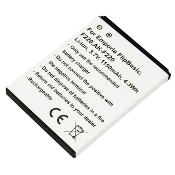 Batteri Emporia FlipBasic F220 Li-ion AK-F220 3.7V 1150mAh 4.3Wh
