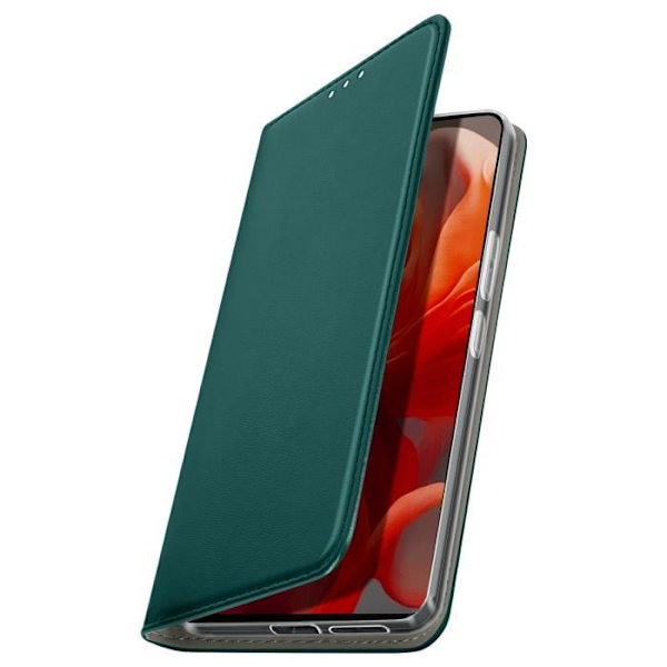 Smartphone-fodral - AVIZAR - Motorola Moto G85 - Mörkgrön - Magnetkläpp - Korthållare Grön