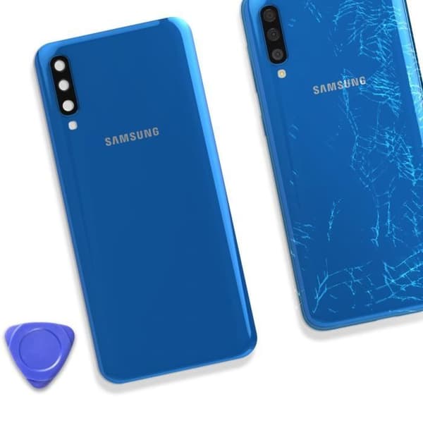 Bagglas - SAMSUNG - Galaxy A50 - Original - Blå - Forenklet installation Blå