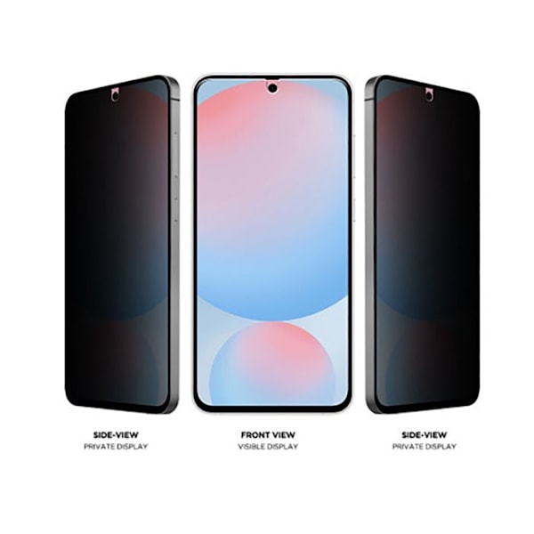 Hærdet 2.5D glas til Samsung Galaxy S24 / S25 Privacy Ultra Stærk Eiger Sort transparent