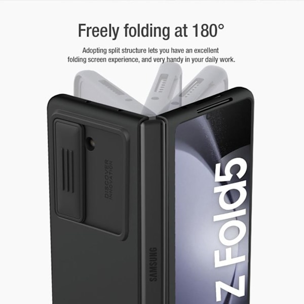 Silkig Oléofobiskt Silikon Skydd för Galaxy Z Fold5 Nillkin Svart Svart