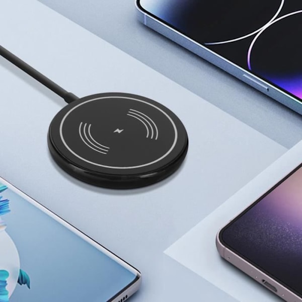 MagSafe-laddare - LinQ - 15W - LED-indikatorer - Kompatibel med QI - Kompakt design Svart