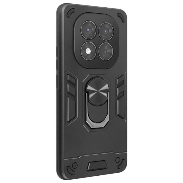 Coque til Redmi Note 14 Pro og 14 Pro Plus med ringestøtte, stødabsorberende sort Svart