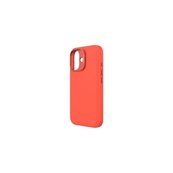 Coque - DECODED - iPhone 16 - Antimikrobiell Silikon - Kompatibel med MagSafe - Orange Orange