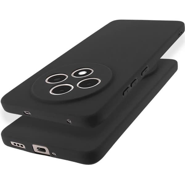 Coque - ADVARSEL - Oppo Reno 12F - Blød Silikone - Ridseresistent Beskyttelse - Elegant Design Svart